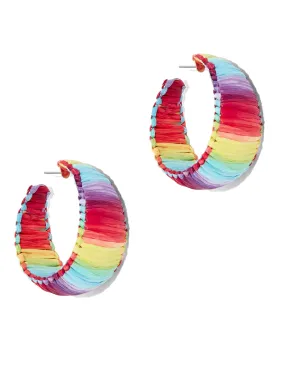 Raffia Hoop Earring