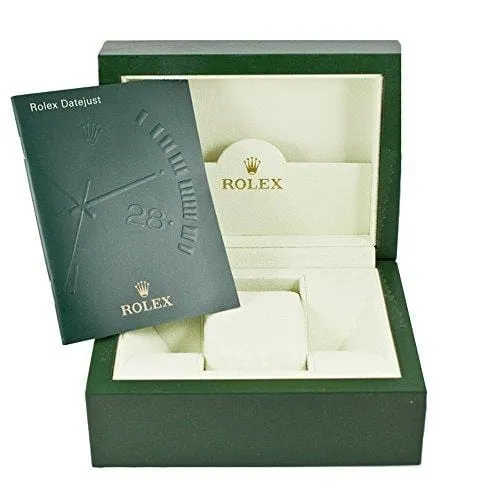 Rolex Ladys New Style Heavy Band Stainless Steel & 18K Gold Datejust Model 179163 Oyster Band Smooth Bezel White Roman Dial
