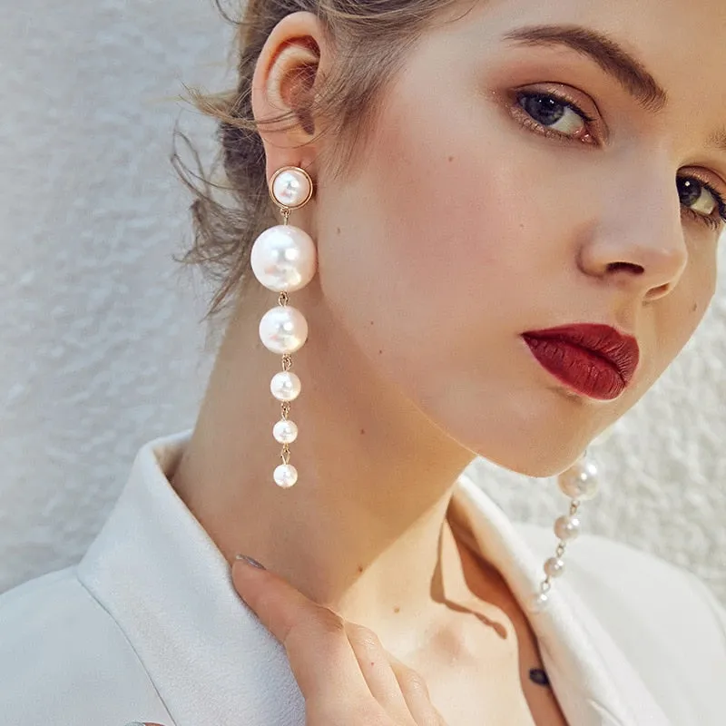 Save Sea Animals Jewelry | Faux Pearl Dangle Earrings