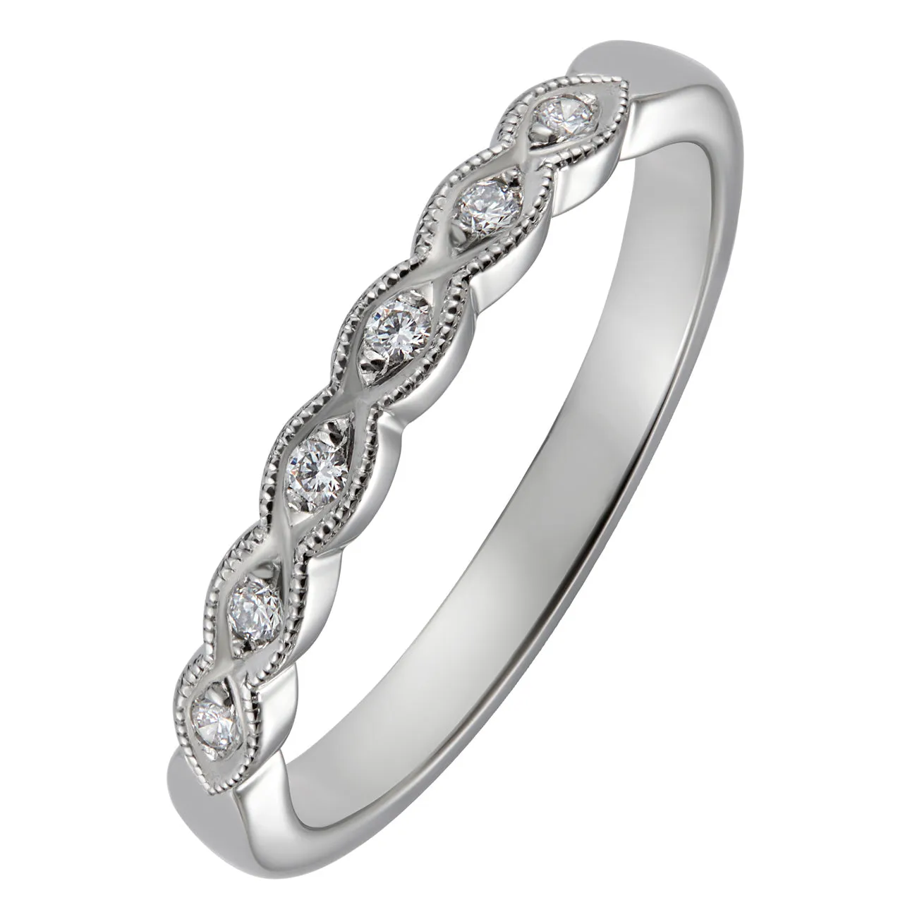 Scalloped Diamond Ring