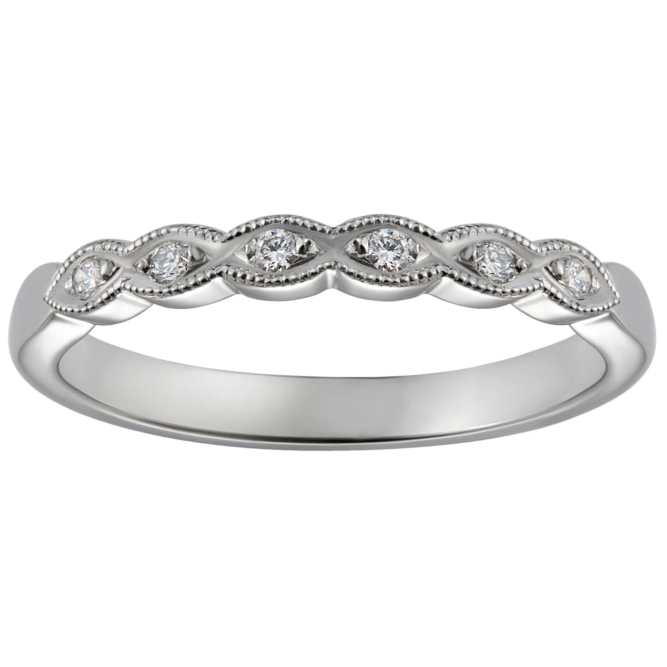 Scalloped Diamond Ring