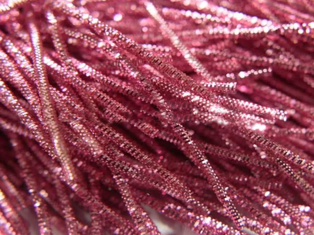 Scarlet Pink Nakshi / Bullion Wire