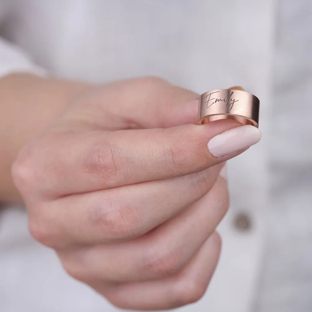 Simple Name Wedding  / Engagement Rings for Couple