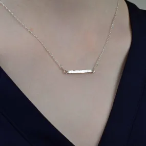 Simplicity horizontal textured bar pendant