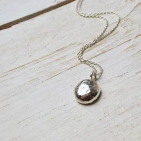 Simplicity silver drop pendant