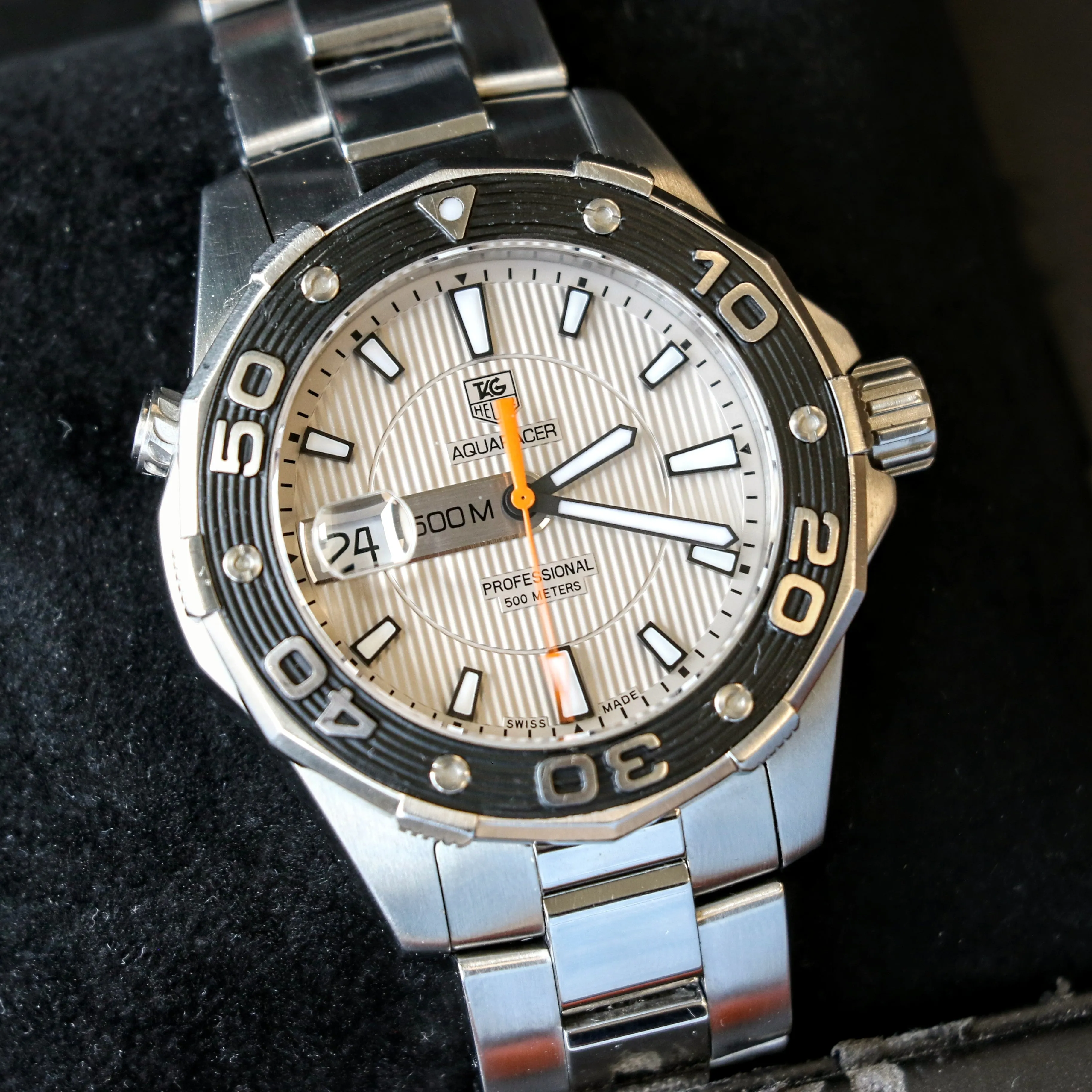 TAG HEUER Aquaracer Watch Professional 500M Wristwatch Ref. WAJ1111.BA0870 - Original Bracelet & Box!