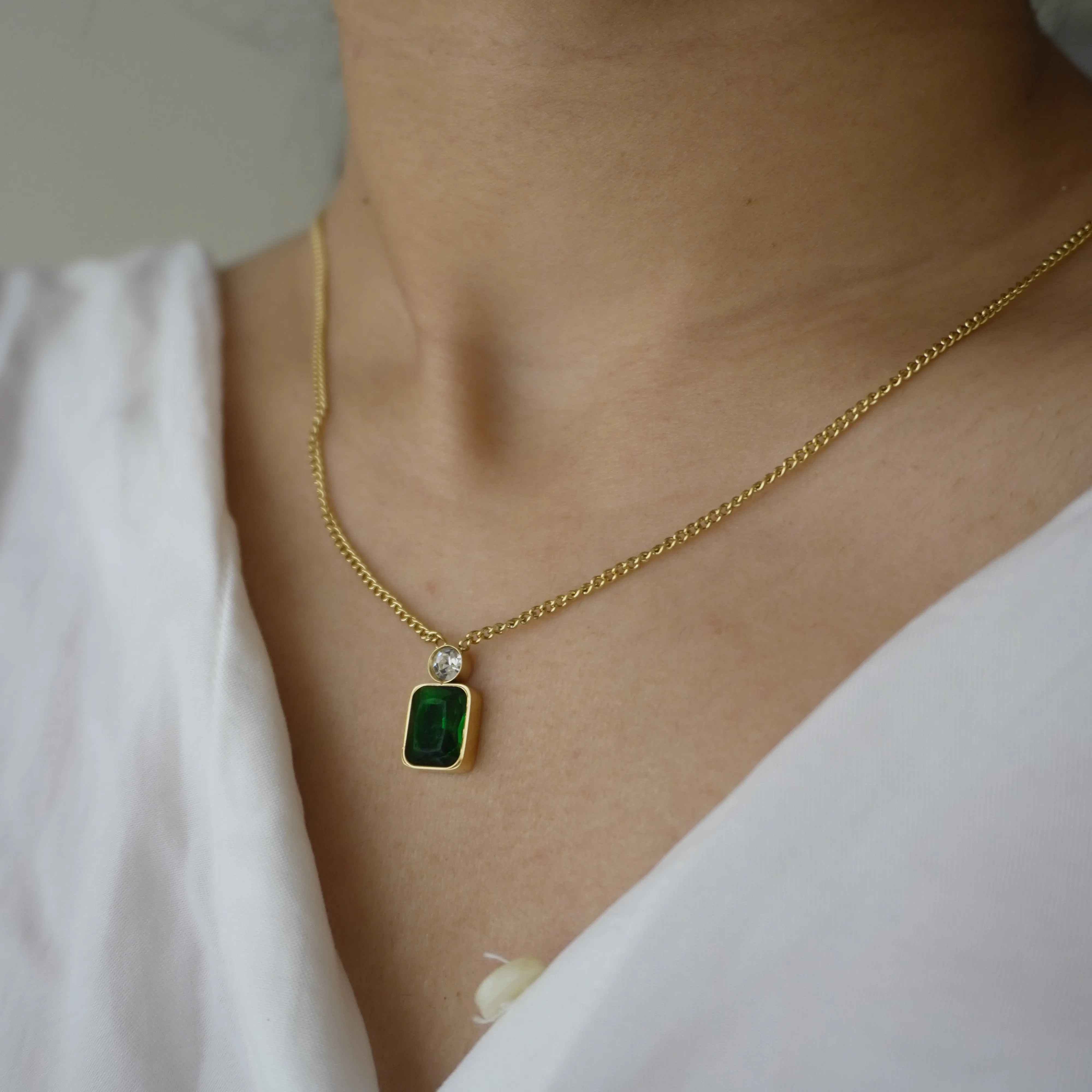 Tessa Emerald Necklace