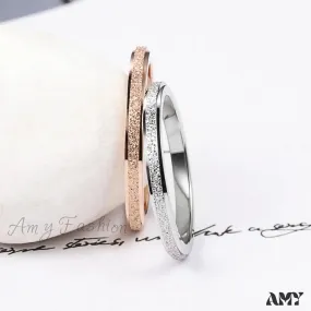 Titanium Steel Minimalist Simple Closed Rings