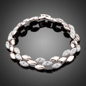 Wheat Design Figaro Chain Bracelet