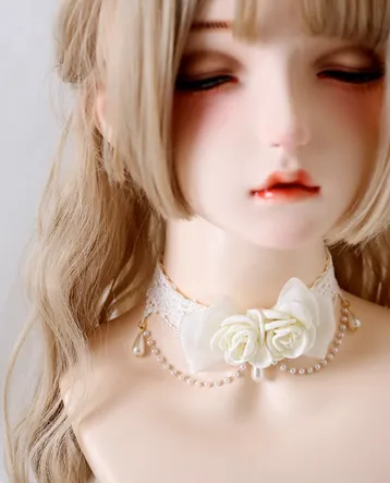 Xiaogui~Elegant Lolita Lace Camellia Necklace