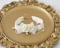 Xiaogui~Elegant Lolita Lace Camellia Necklace